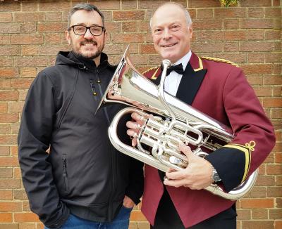 Ian Surgenor, left, and Mike Pratt, the team behind York Brass Against Cancer.jpg