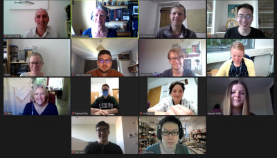 A Zoom meeting of scientists from the JBU