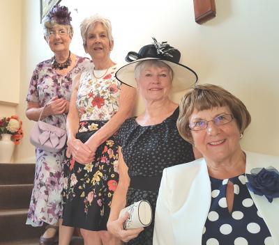 June Rickell, Marie Todd, Carol Martin and Sue Moore at the Dunnington shop