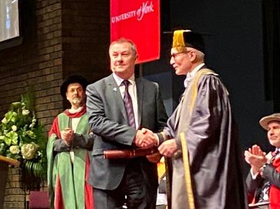 Our Chairman Ian Yeowart receives the honour at a ceremony earlier this year