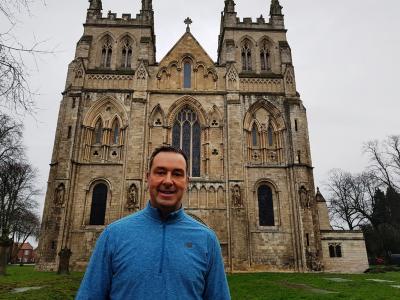 Nick is in training in Selby ahead of the London Marathon