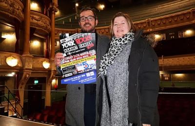Ian Surgenor with Gill Taylor at the Grand Opera House