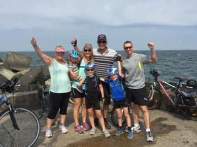 Lynette and family at the Hook of Holland