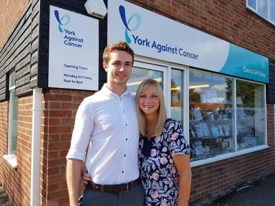 Chris and his mum at our Huntington shop