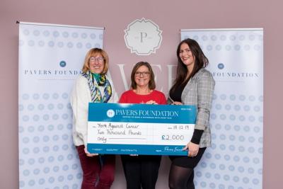 Pavers cheque presentation