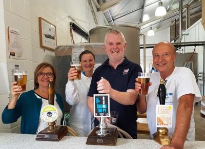 Sampling the fundraising beer