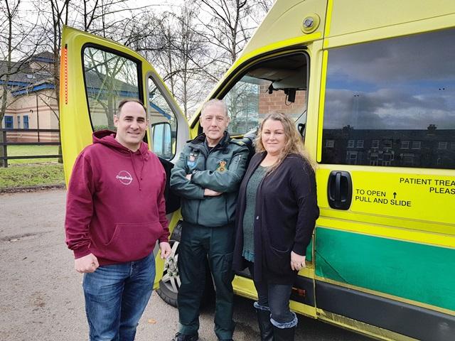 Darran, centre, with Craig and Perri-Ann Darran, centre, with Craig and Perri-Ann
