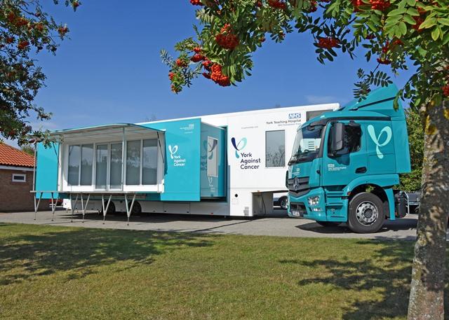 Our mobile chemotherapy unit on site at Malton Our mobile chemotherapy unit on site at Malton