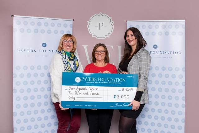 Pavers cheque presentation