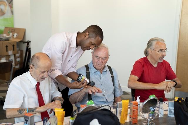 Men at a Look Good Feel Better skincare workshop