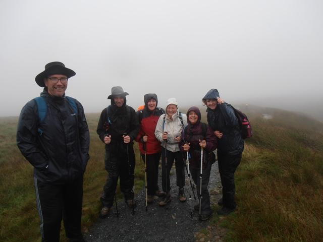 Walkers ascending Whernside during their three peaks training Walkers ascending Whernside during their three peaks training